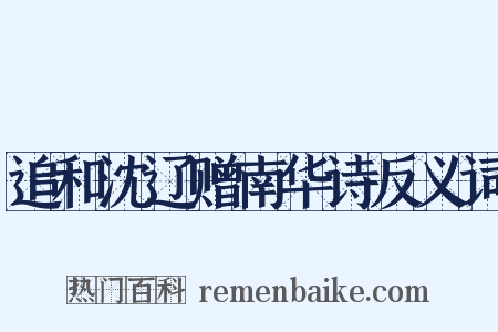 追和沈辽赠南华诗反义词是什么意思的图片